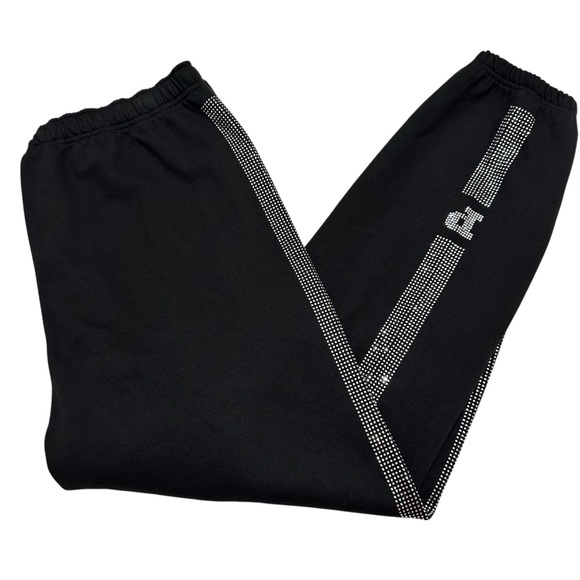 PINK Victoria's Secret Pants - NWT PINK Victoria's Secret Track Pants with Side Rhinestones Fleece Sweatpants